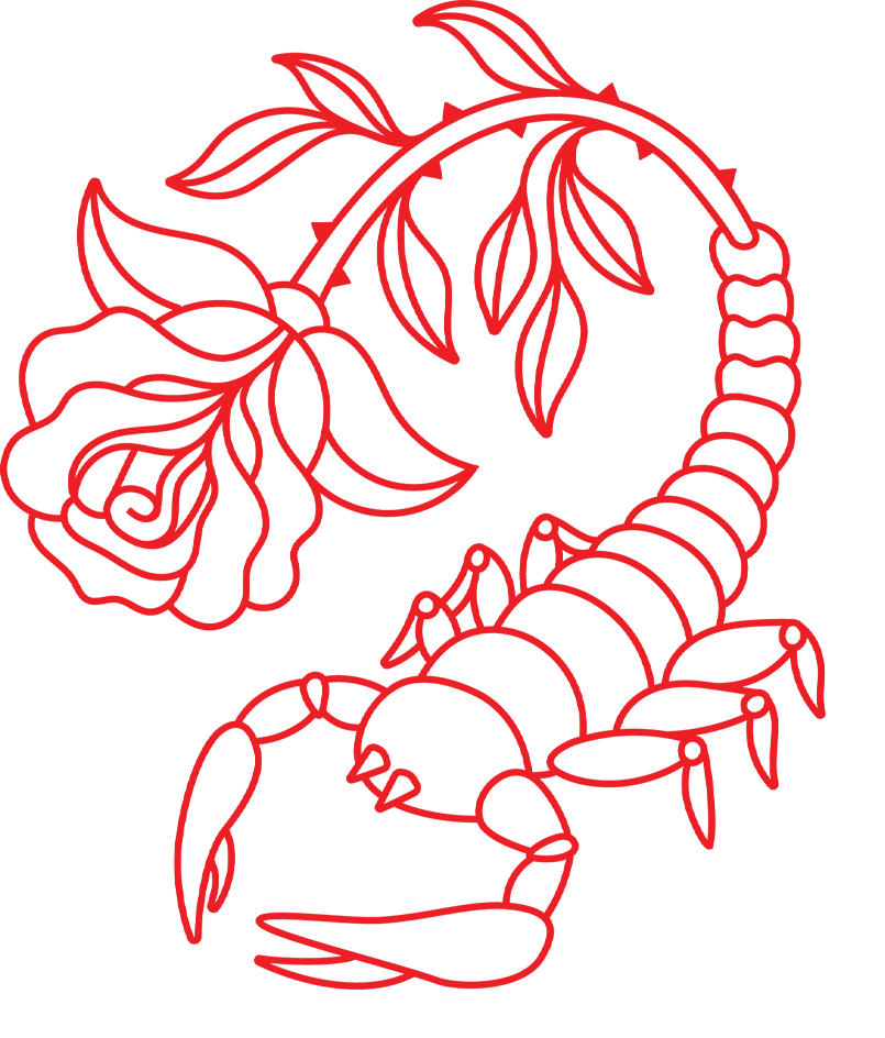Lafayette American Scorpion Rose Logo