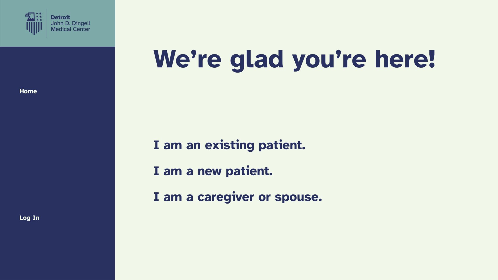 An example of a page in the new VA Patient Portal