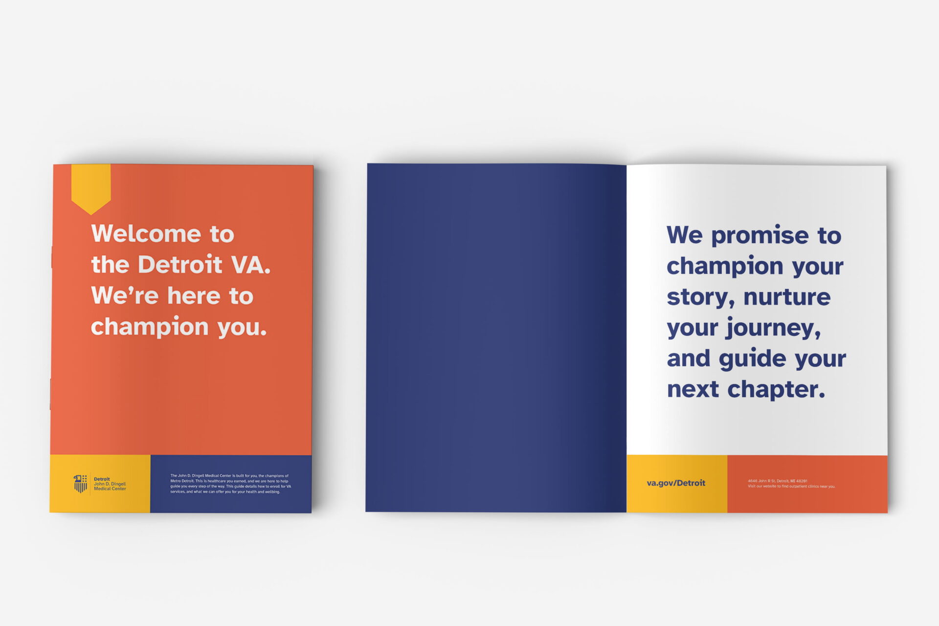 An image of a welcome booklet spread