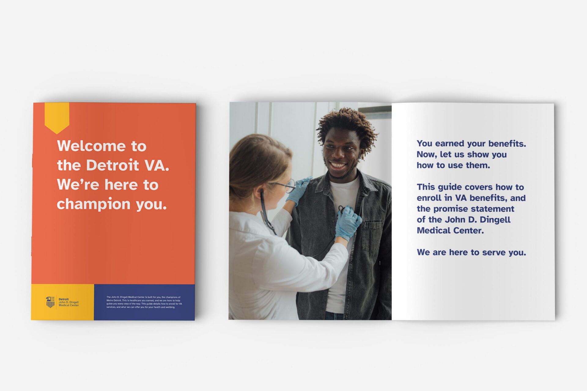 An image of a welcome booklet spread