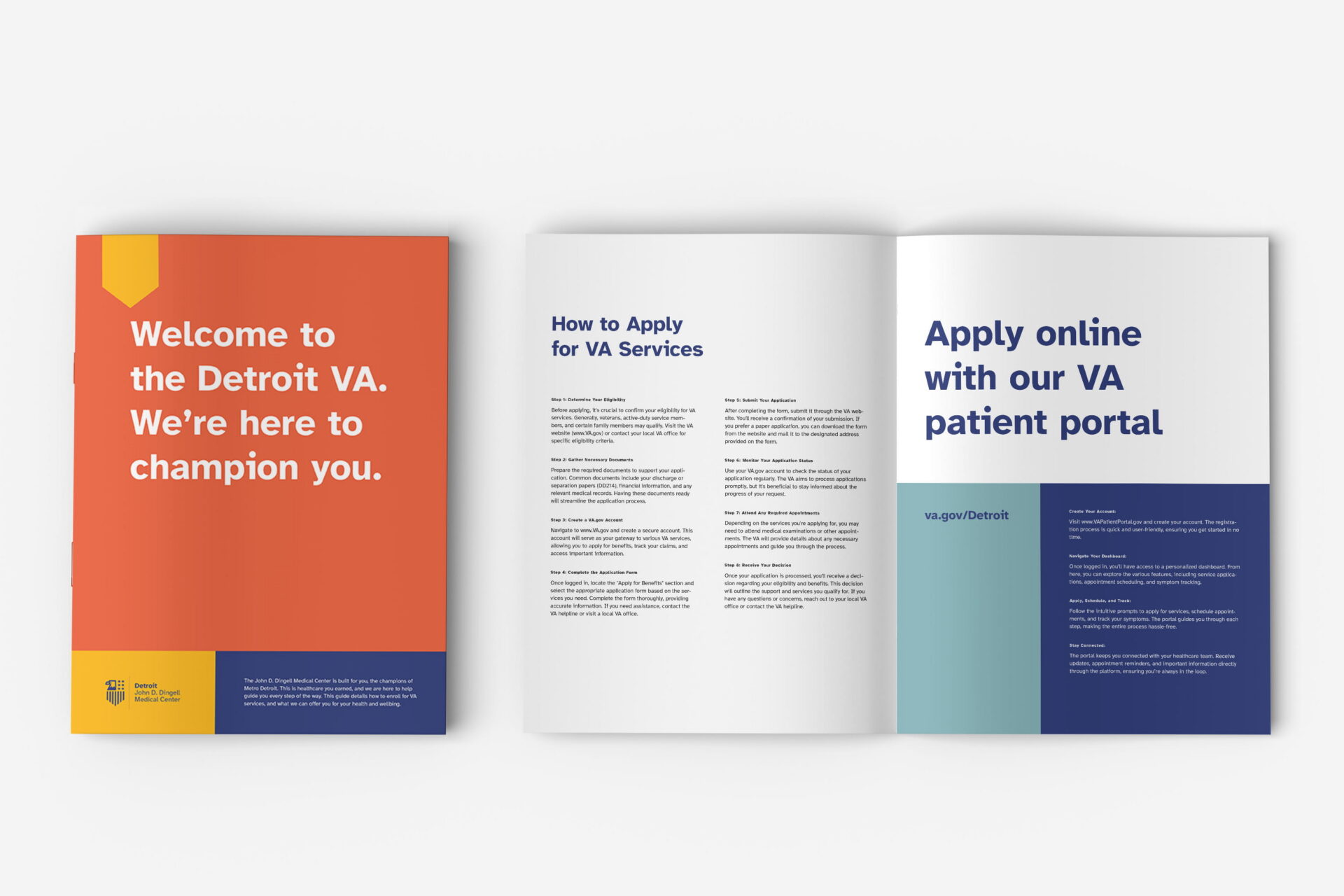 An image of a welcome booklet spread