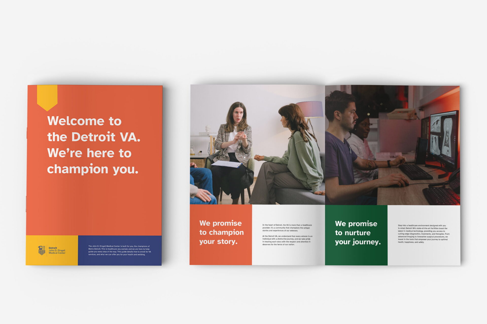 An image of a welcome booklet spread
