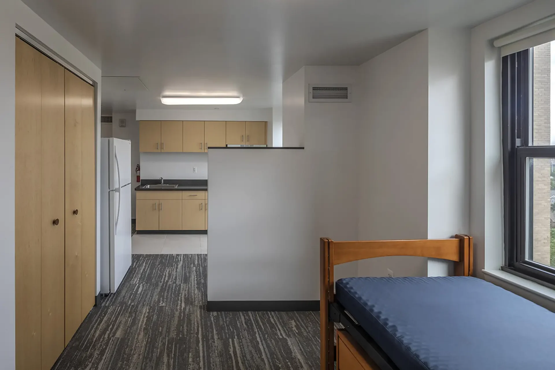 An interior shot of a dorm at the ACB on the Ford Campus
