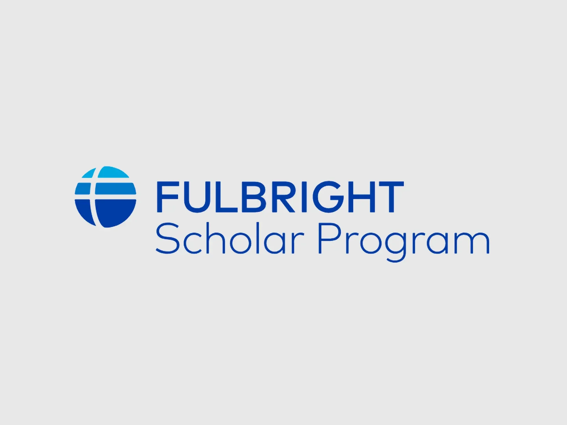 Fullbright Scholar Program badge in a light grey box