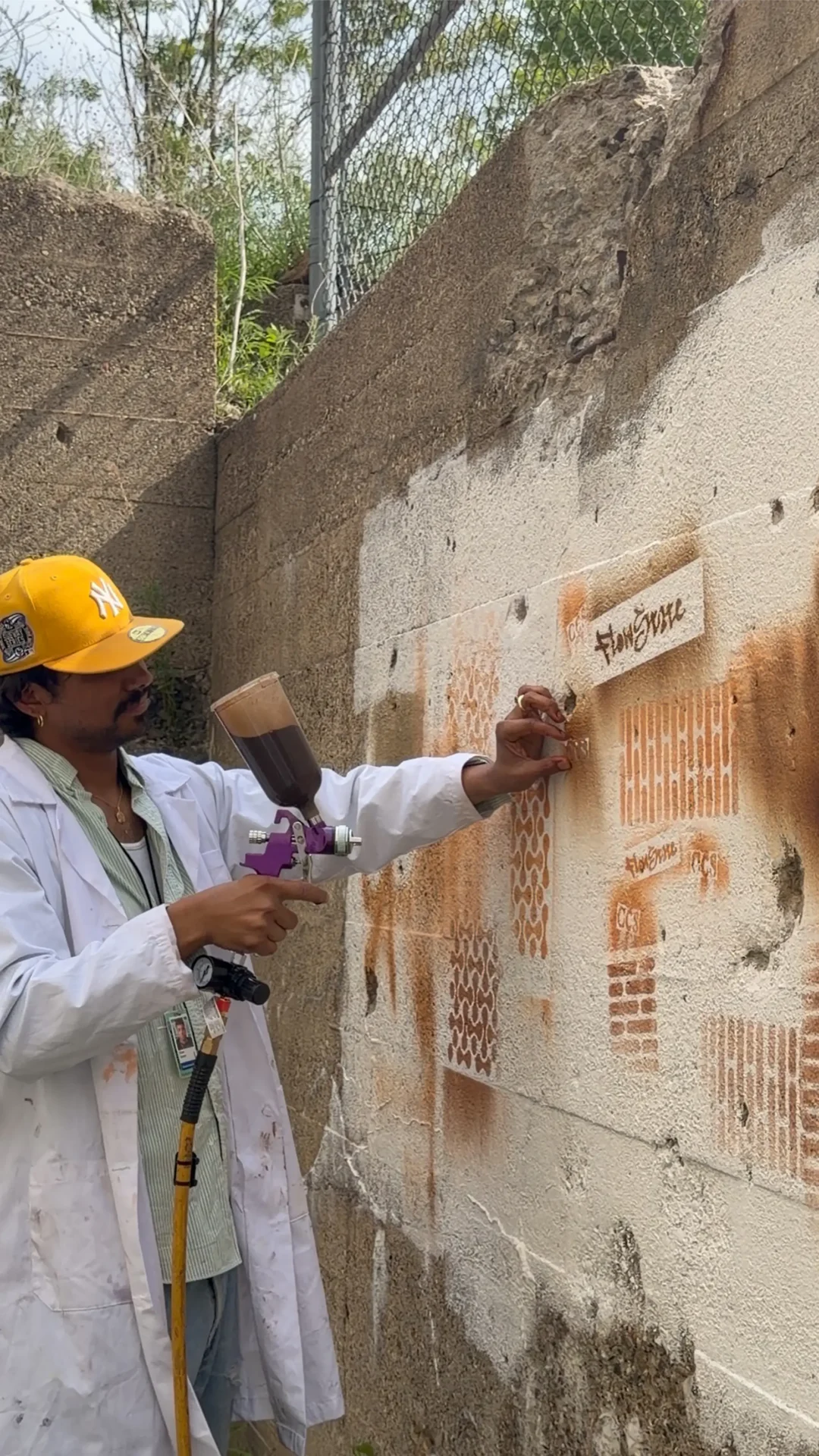 Biodesign project of temporary bio-based spray paint system.