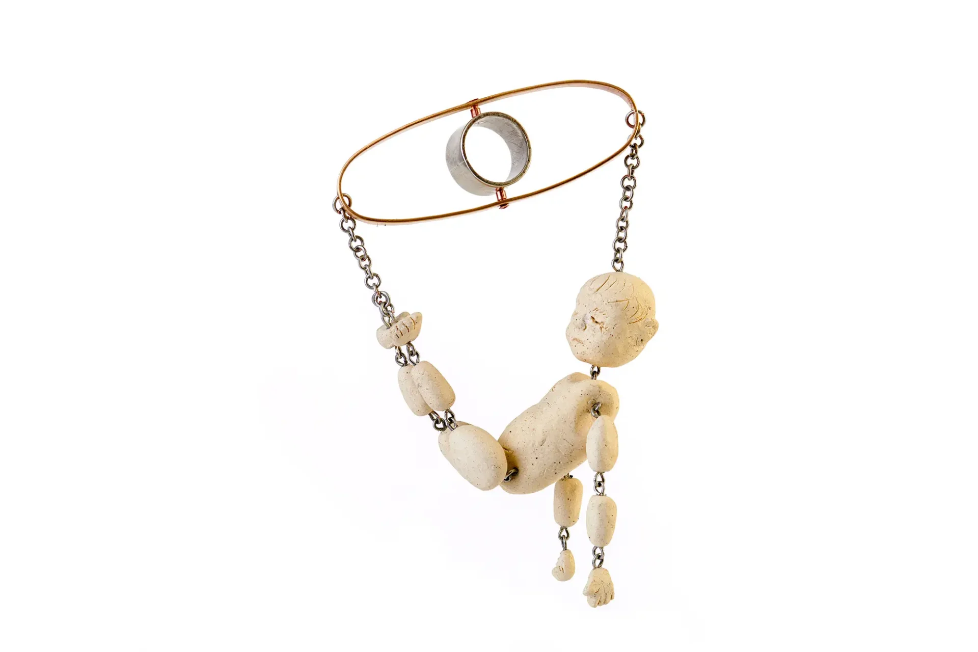 Baby tied to a ring