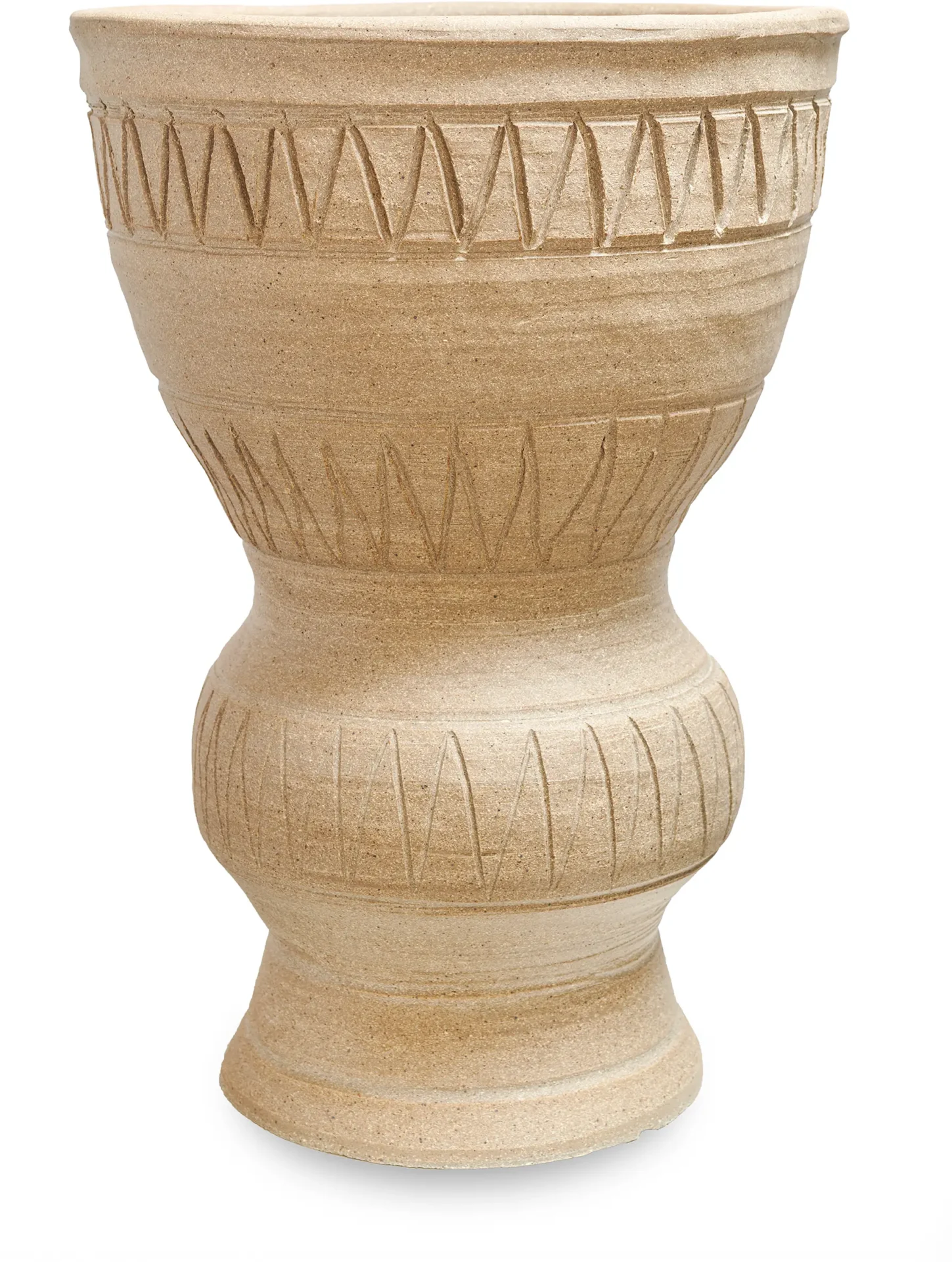 Large Coil Built Vessel with V pattern markings on the surface