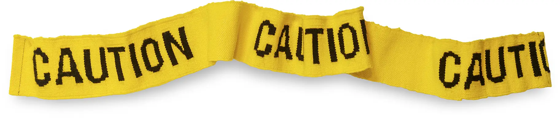 Small yellow roll of caution tape