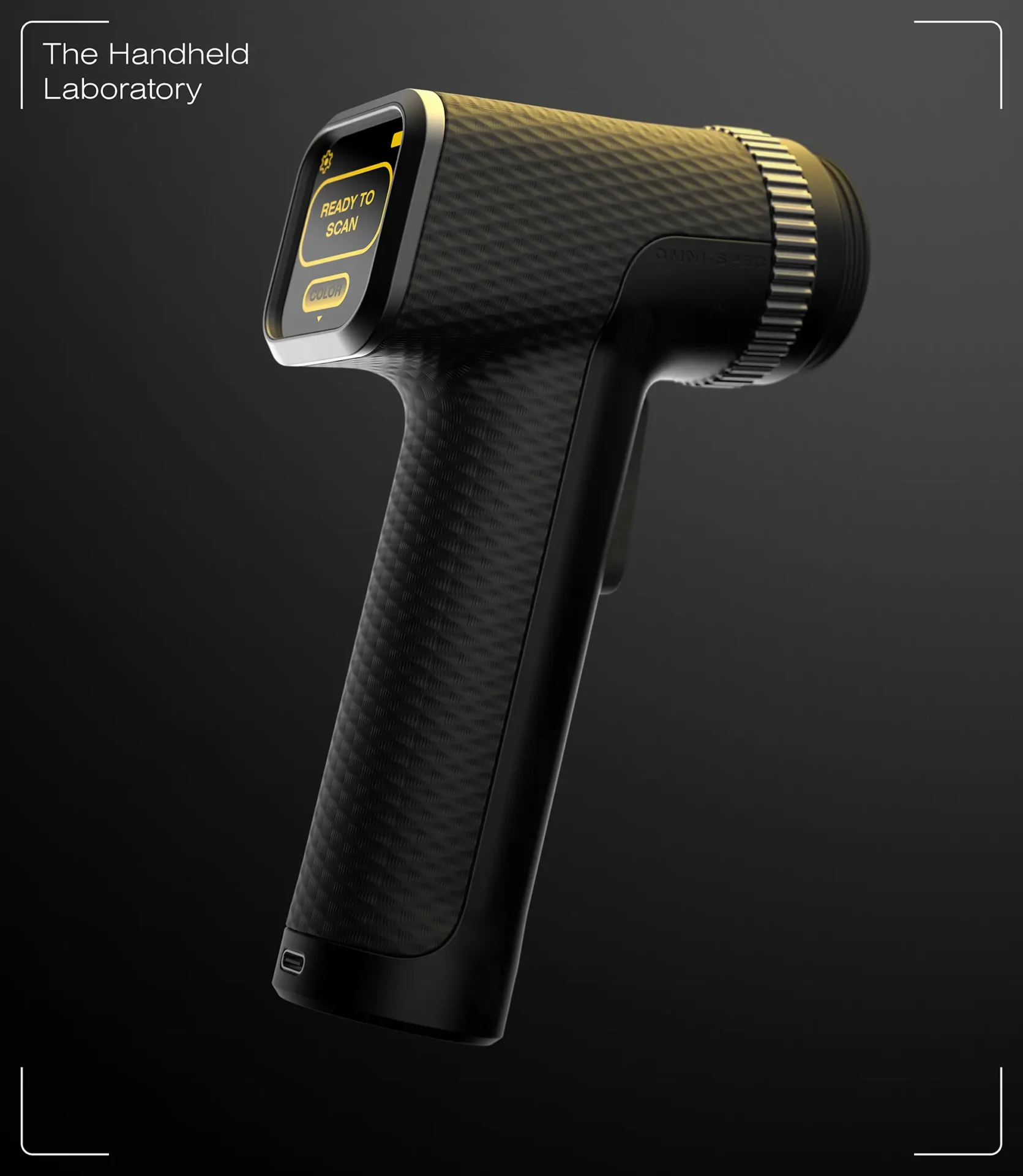 Rendering of a Textured Black Handheld Spectrophotometer
