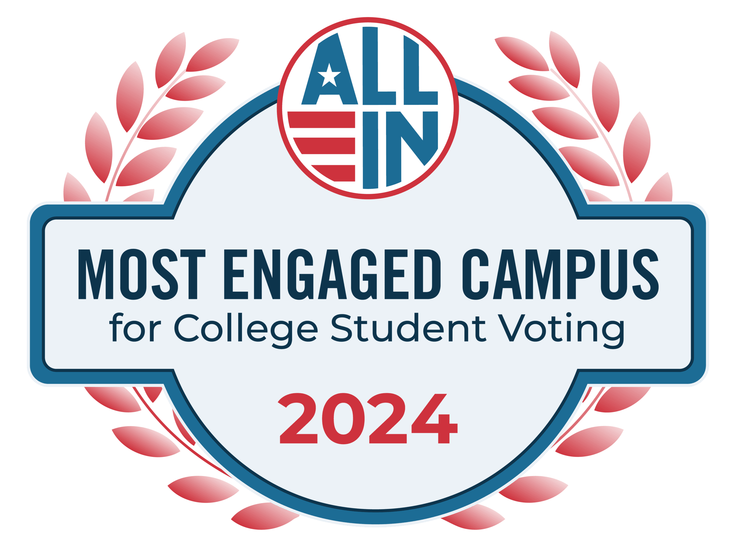 ����ר�� Recognized as a 2024 ALL IN Most Engaged Campus for College Student Voting