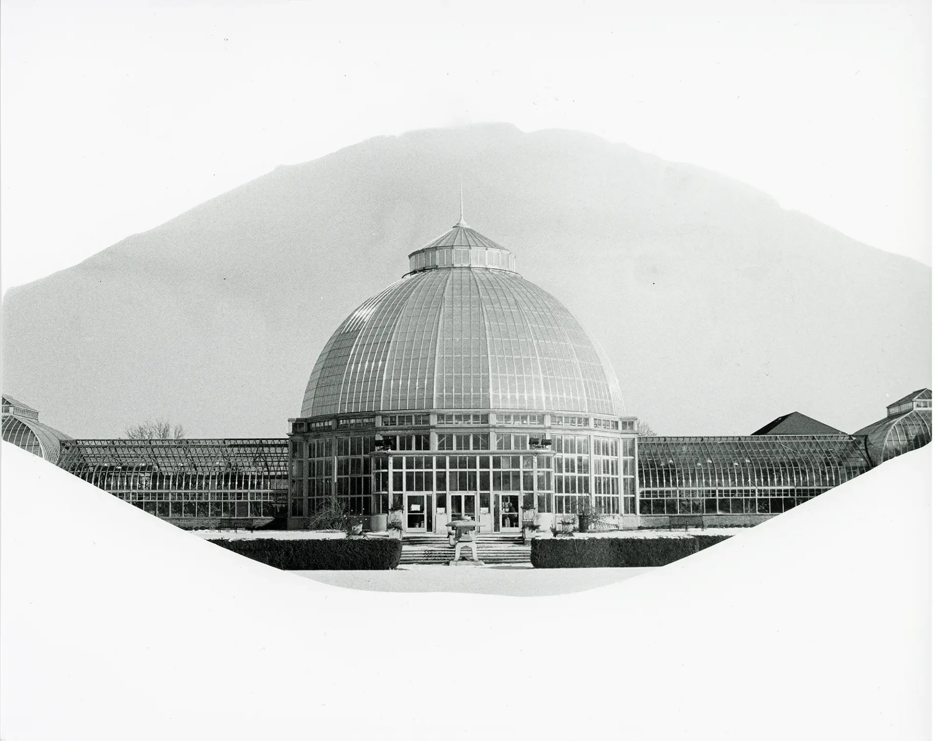 Exterior view of the Belle Isle Conservatory.