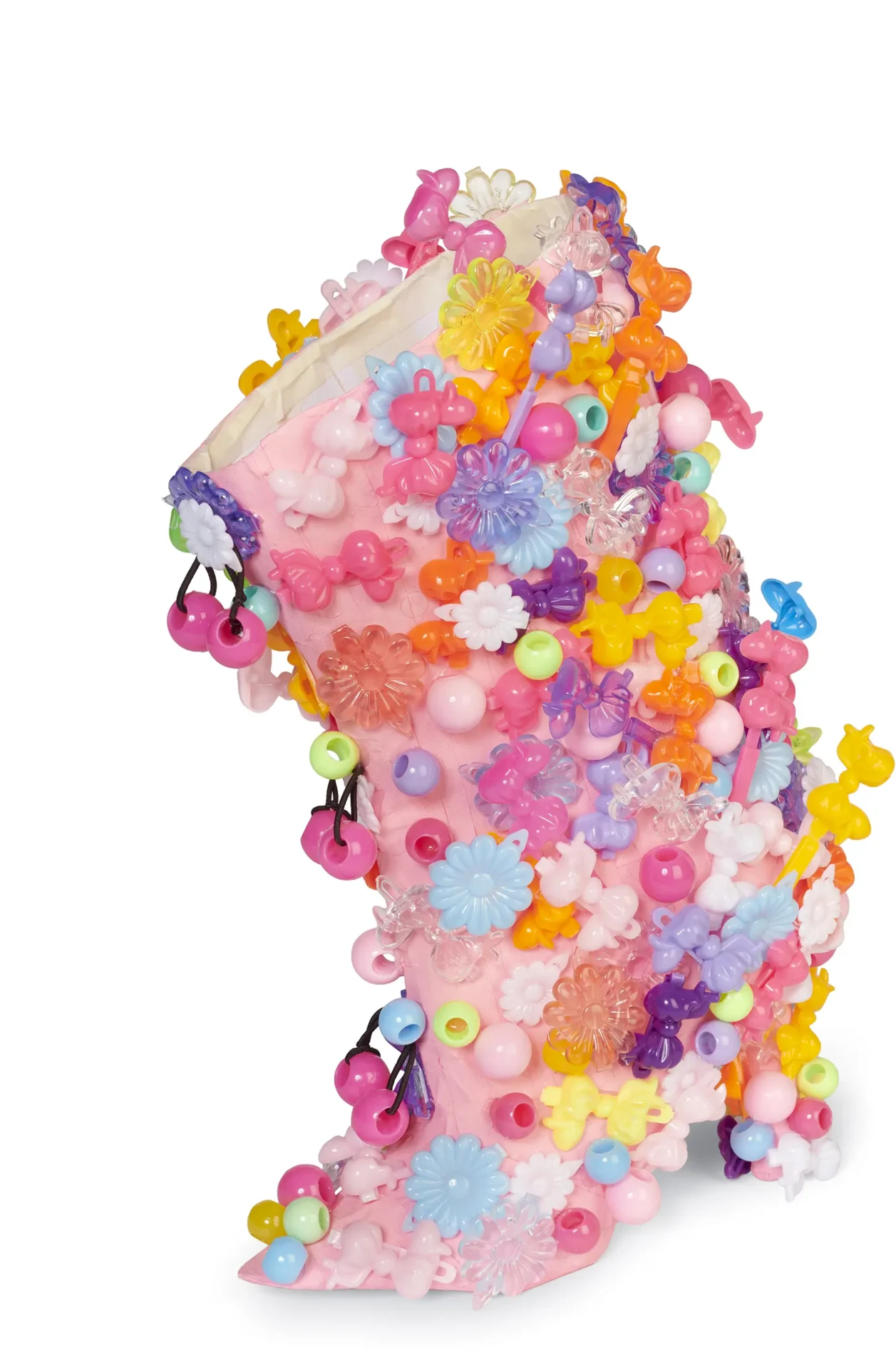 Boot with bows and barrettes