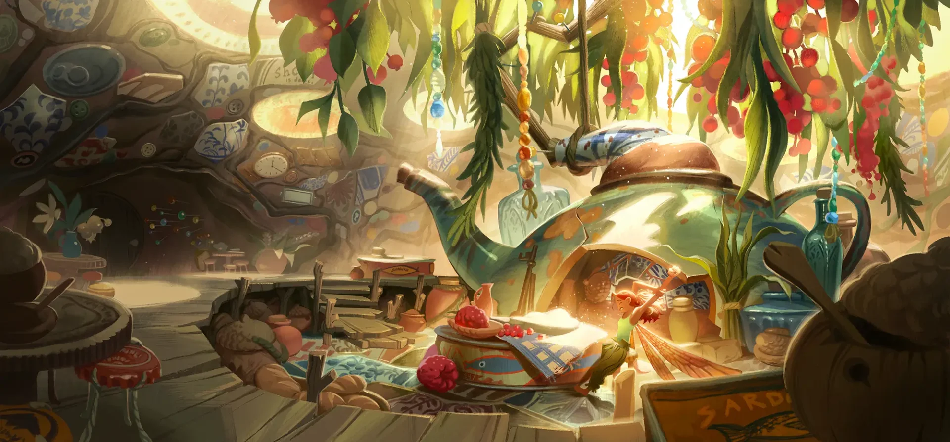 Teapot fantasy treehouse rendering.