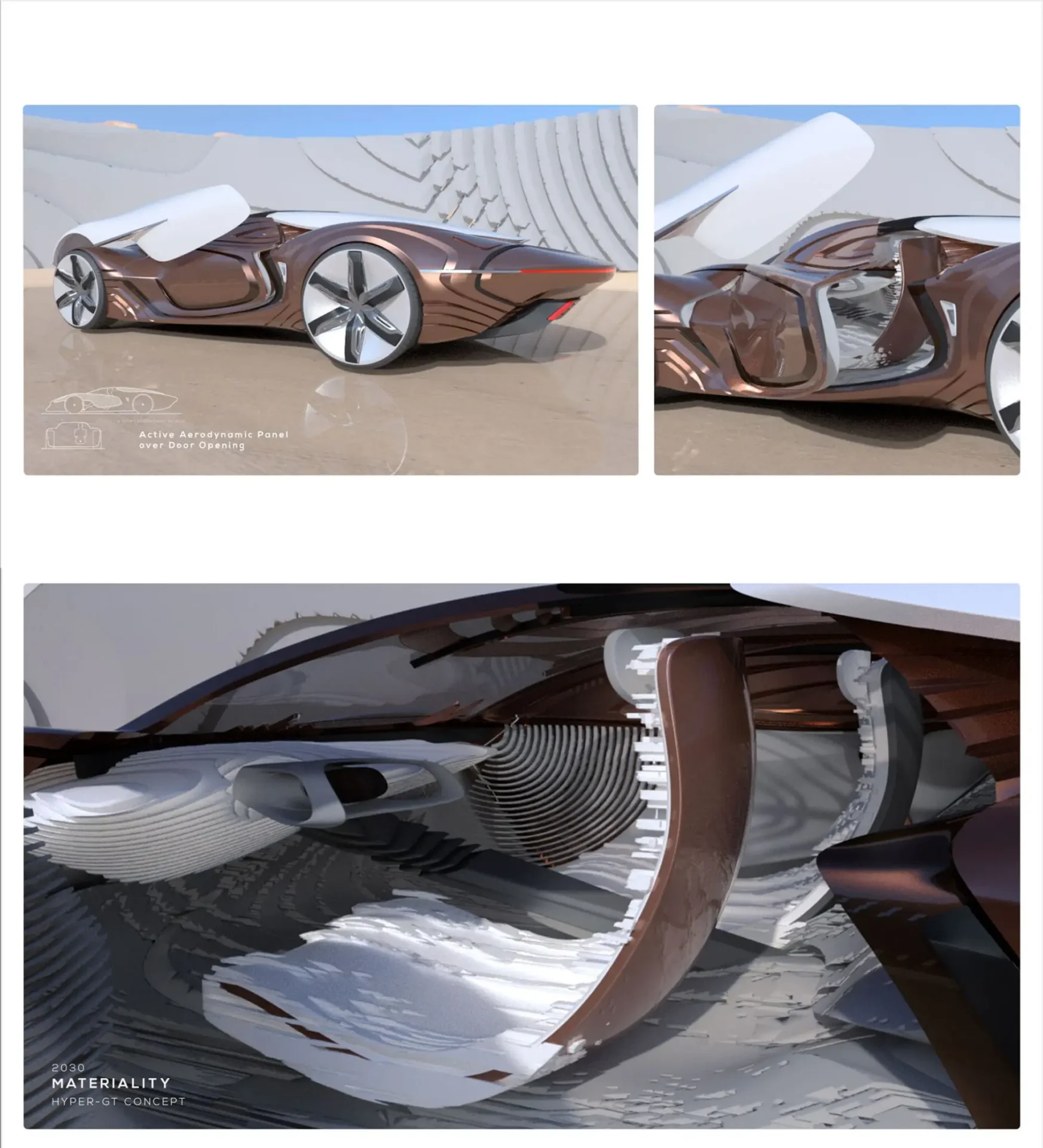 A presentation slide labeled "Phase 2," showcasing the digital transition of analyzed textures into virtual models. It includes computer-generated renderings mapping a simulated wood grain pattern onto multi-dimensional surface textures, exploring how tactile physical qualities look under different virtual lighting conditions.