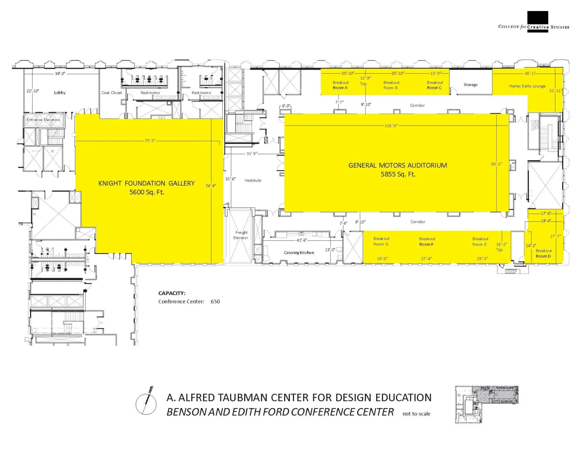 Diagram of the Benson & Edith Ford Conference Center