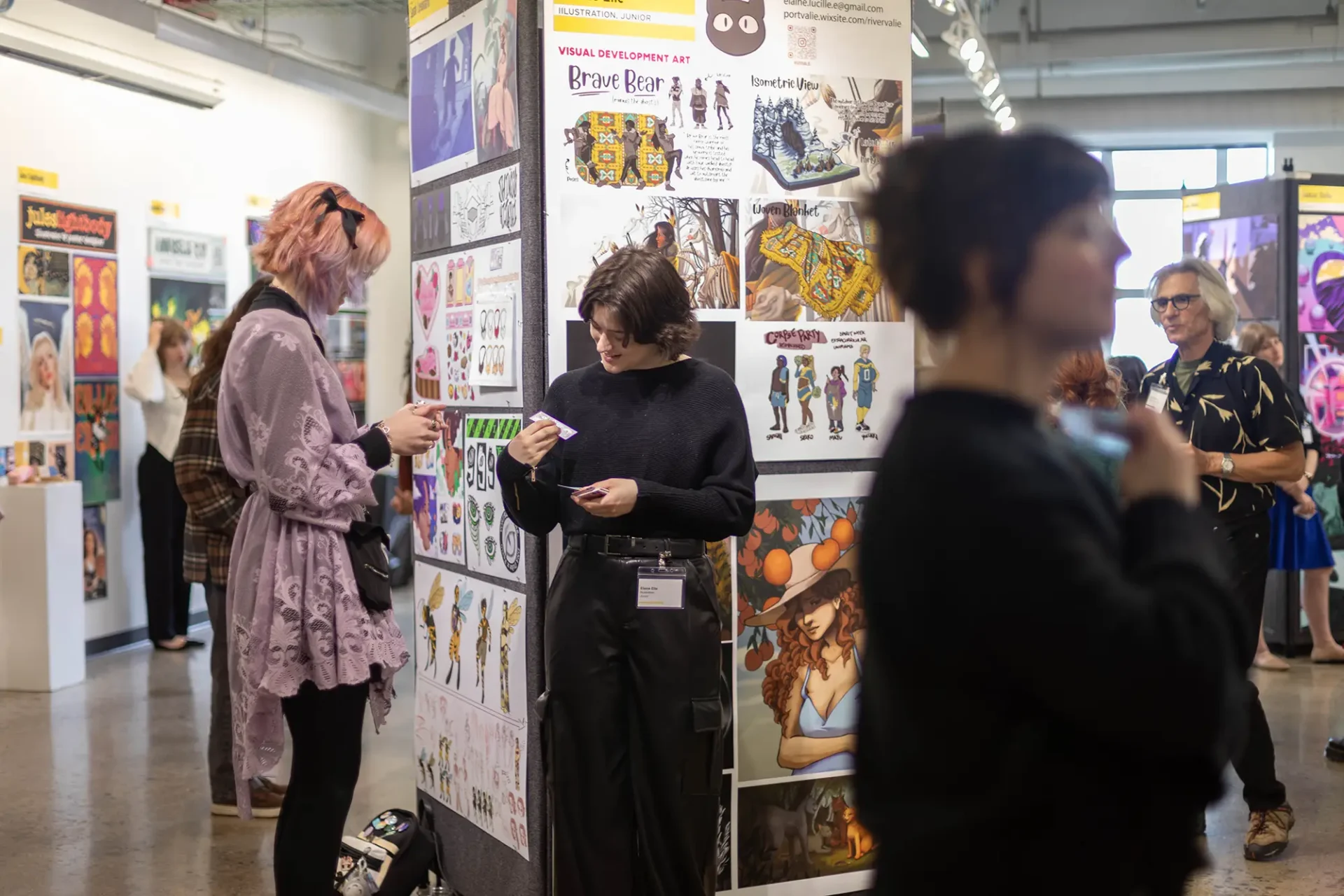 Students at an Industry Day event where industry professionals visit CCS to recruit top-notch talent.