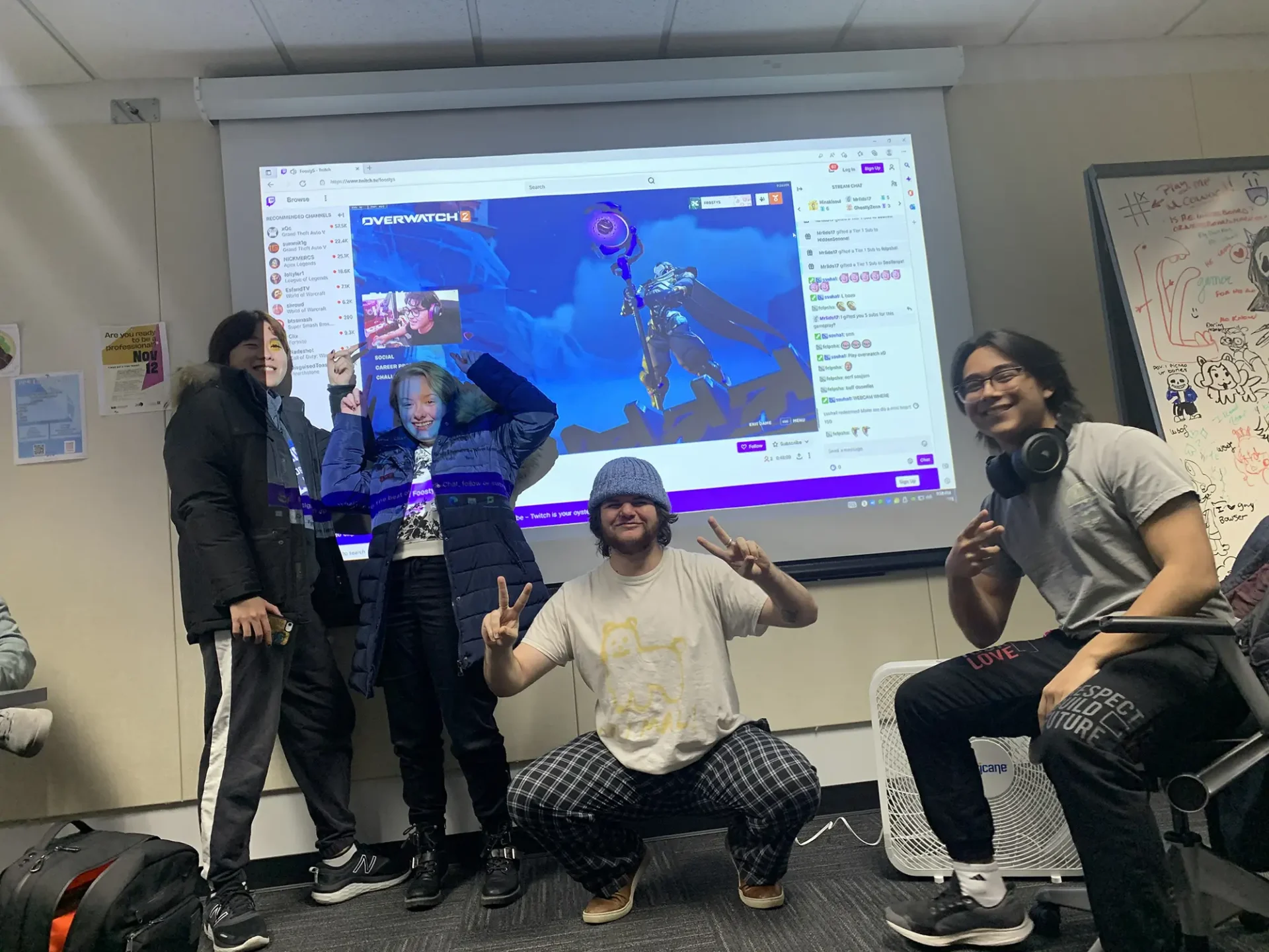 Students in CCS's E-Sports game room.